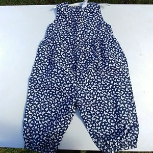 Gently used baby Gap romper sleeve less blue